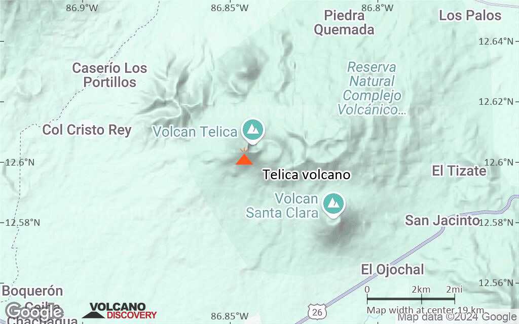 Terrain-type map of Telica volcano (scale of approx. 10-20 km)