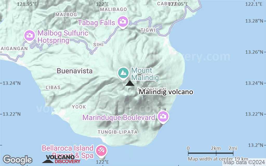 Terrain-type map of Malindig volcano (scale of approx. 10-20 km)
