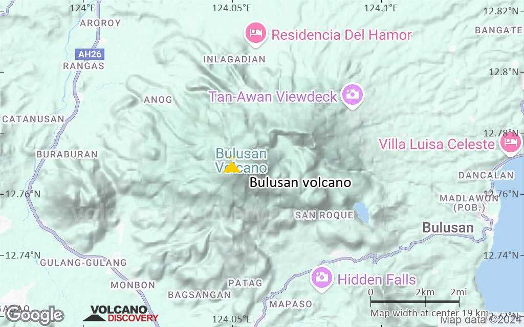 Terrain-type map of Bulusan volcano (scale of approx. 10-20 km)