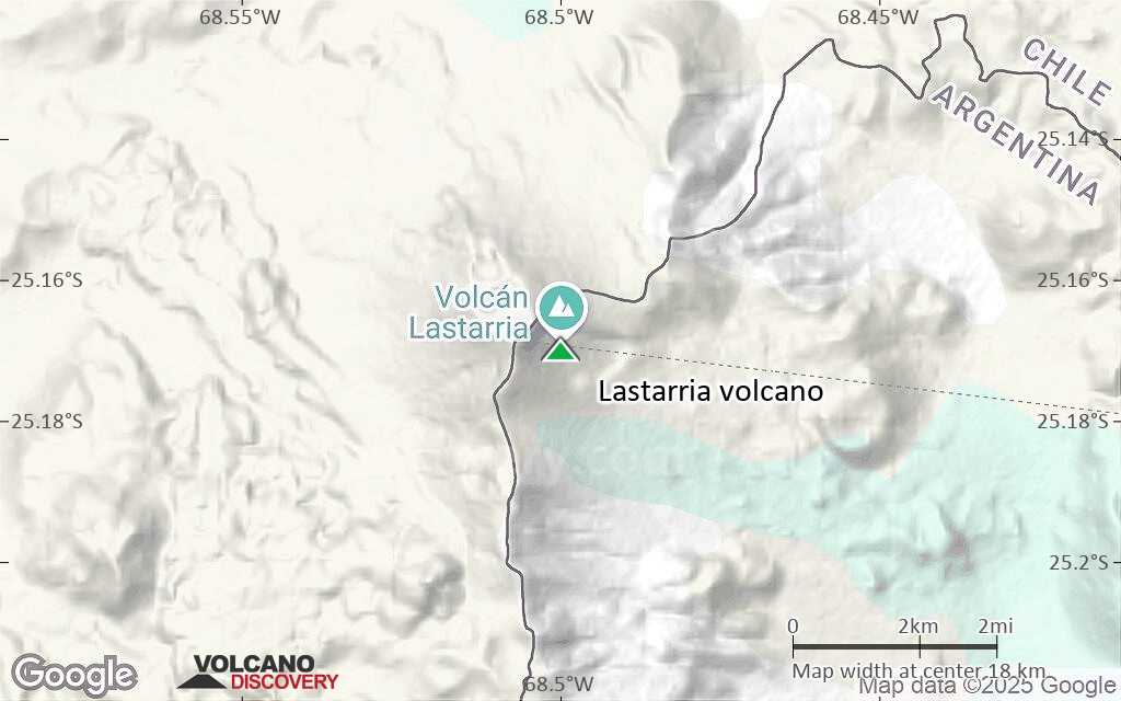 Terrain-type map of Lastarria volcano (scale of approx. 10-20 km)