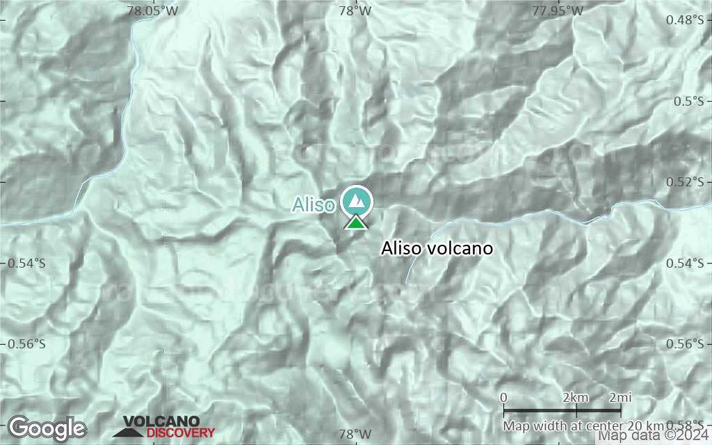 Terrain-type map of Aliso volcano (scale of approx. 10-20 km)