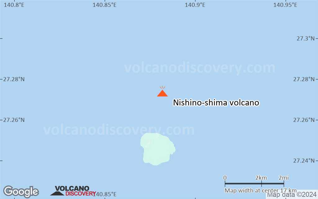 Terrain-type map of Nishino-shima volcano (scale of approx. 10-20 km)