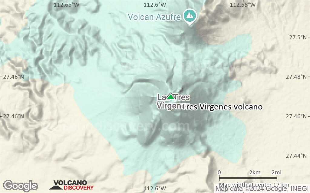 Terrain-type map of Tres Virgenes volcano (scale of approx. 10-20 km)