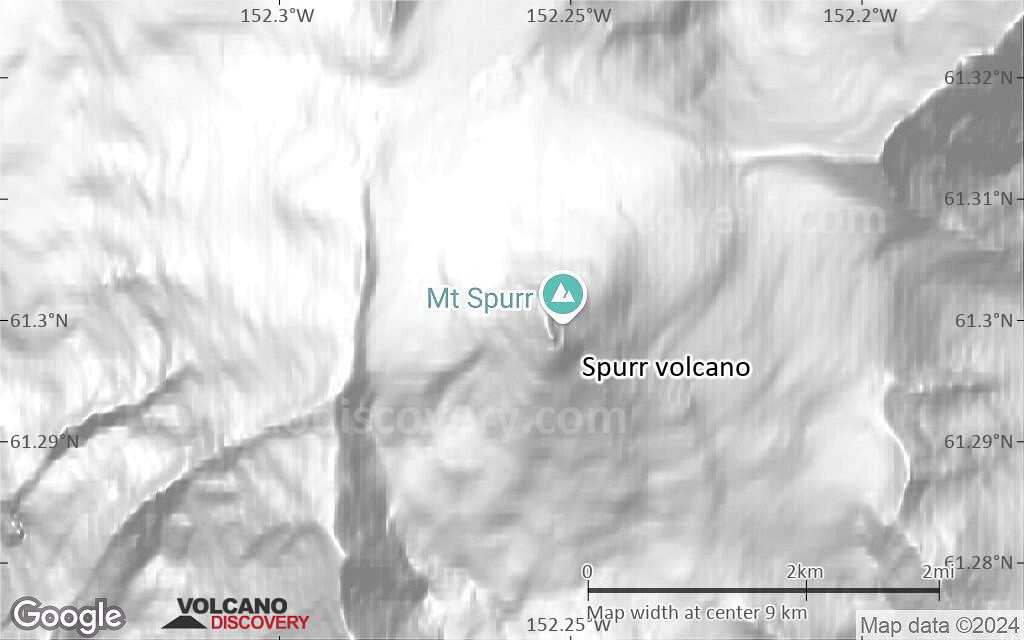Terrain-type map of Spurr volcano (scale of approx. 10-20 km)