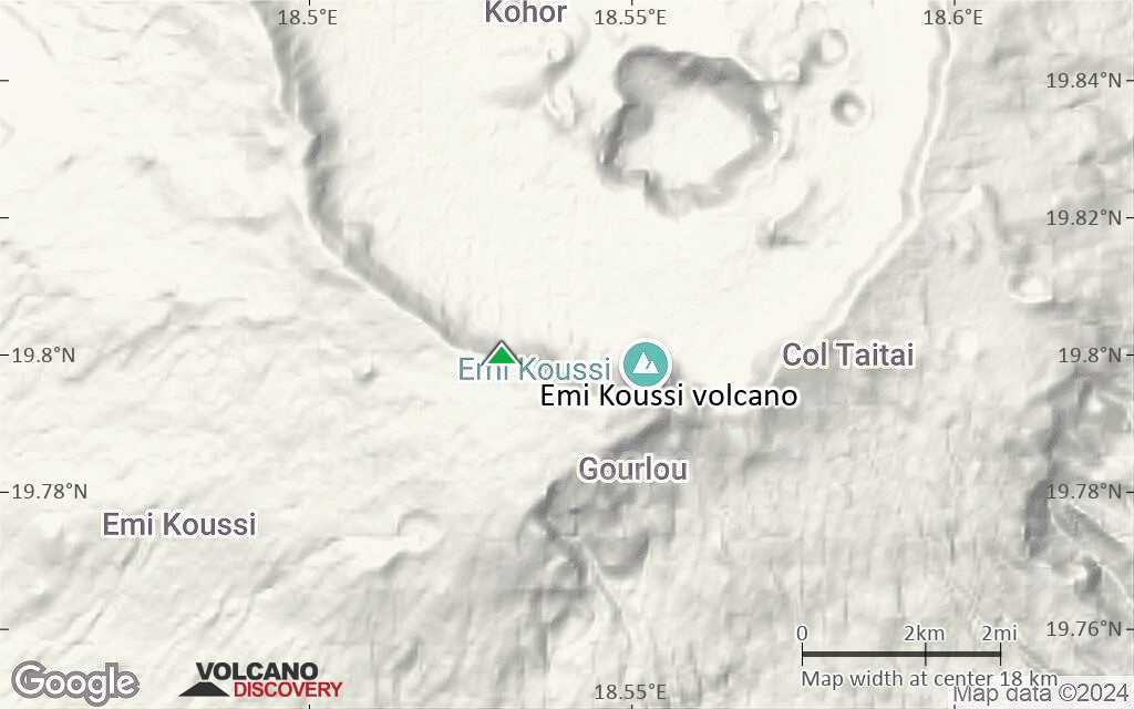 Terrain-type map of Emi Koussi volcano (scale of approx. 10-20 km)