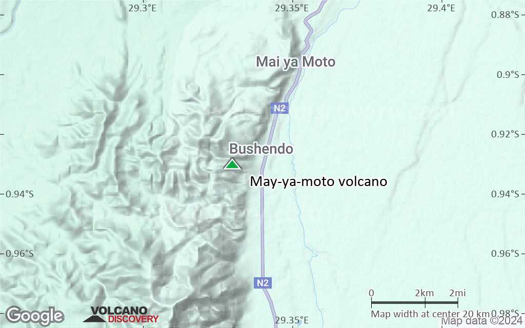 Terrain-type map of May-ya-moto volcano (scale of approx. 10-20 km)