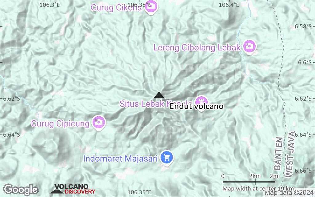 Terrain-type map of Endut volcano (scale of approx. 10-20 km)