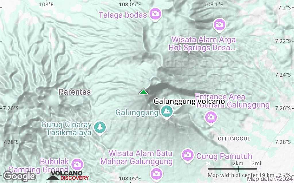 Terrain-type map of Galunggung volcano (scale of approx. 10-20 km)