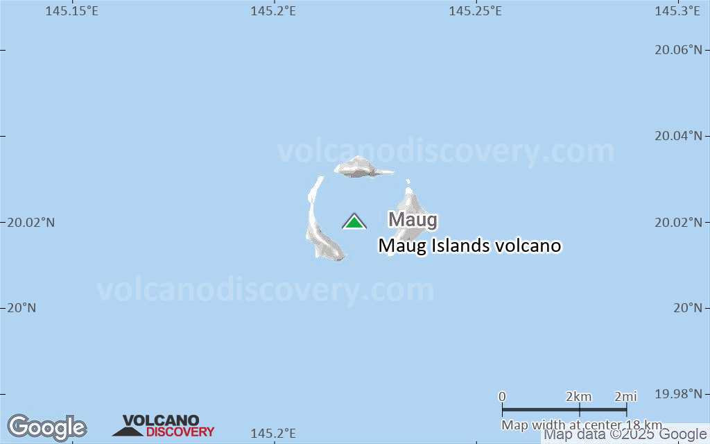 Terrain-type map of Maug Islands volcano (scale of approx. 10-20 km)