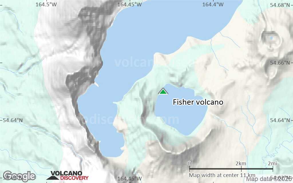 Terrain-type map of Fisher volcano (scale of approx. 10-20 km)