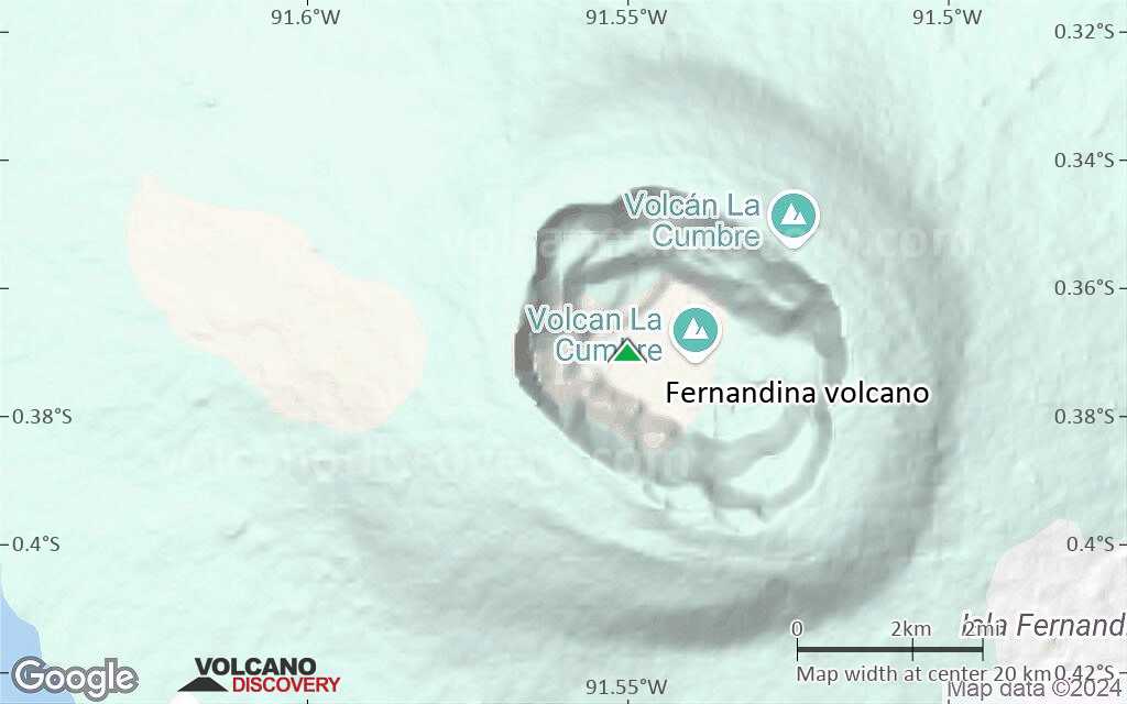 Terrain-type map of Fernandina volcano (scale of approx. 10-20 km)