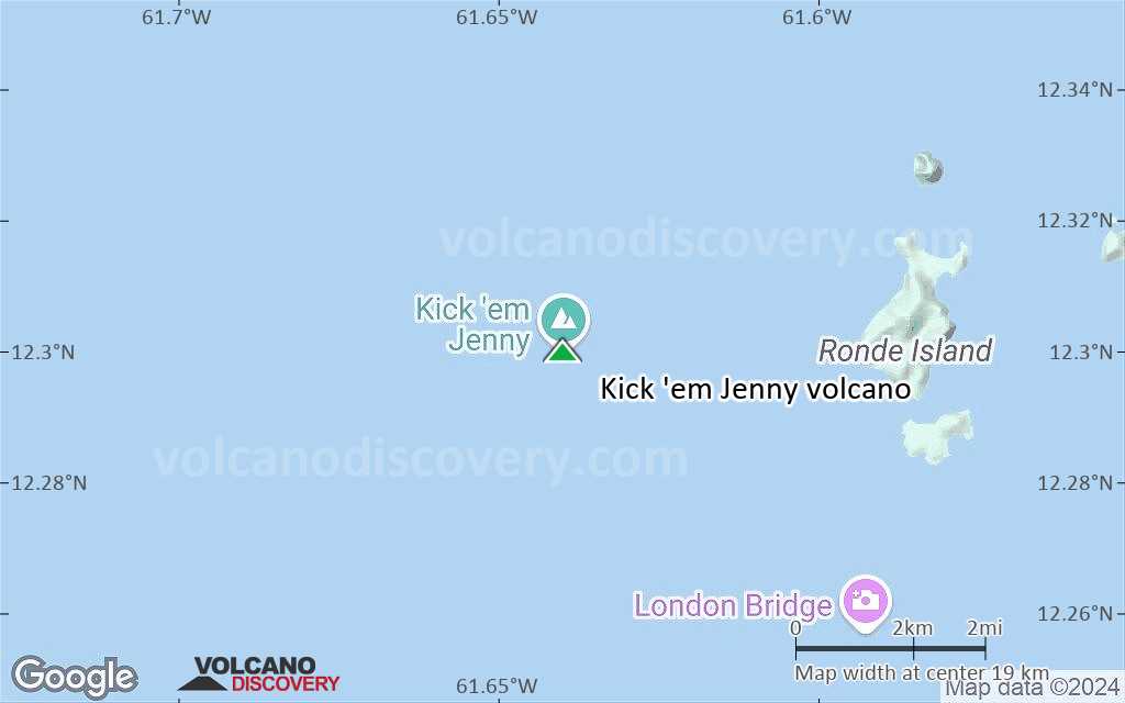 Terrain-type map of Kick 'em Jenny volcano (scale of approx. 10-20 km)