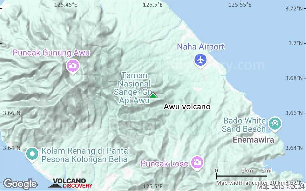 Terrain-type map of Awu volcano (scale of approx. 10-20 km)