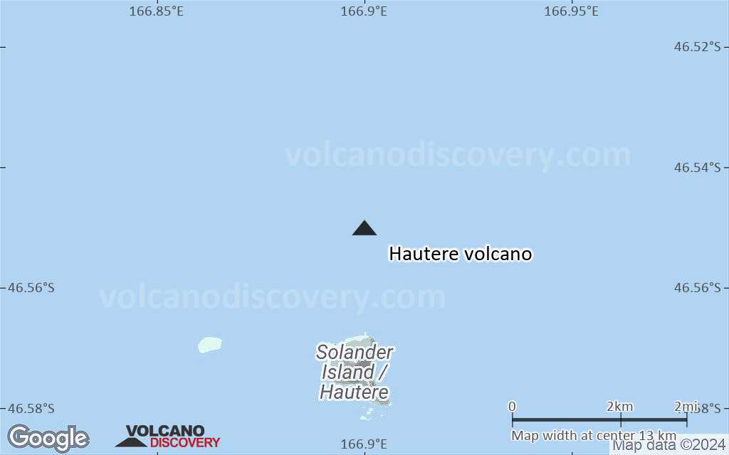 Terrain-type map of Hautere volcano (scale of approx. 10-20 km)