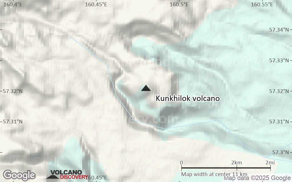 Terrain-type map of Kunkhilok volcano (scale of approx. 10-20 km)
