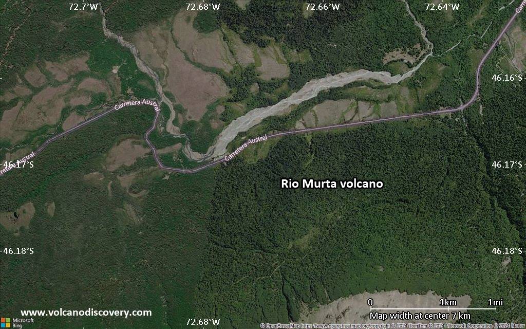Satellite/aerial-type map of Rio Murta volcano (scale of 5-10 km)
