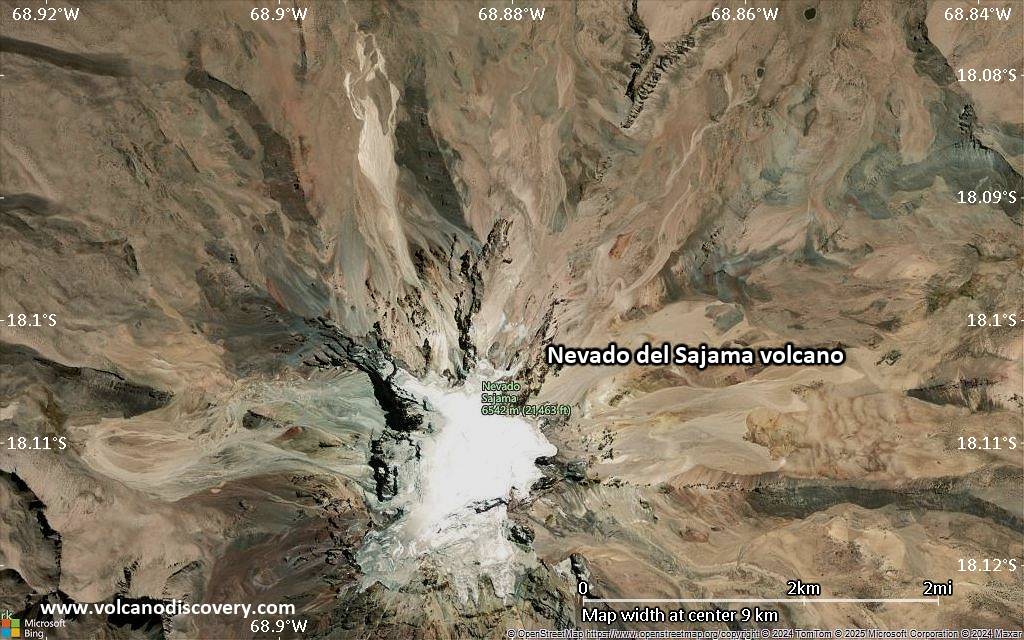 Nevado Del Sajama Volcano Bolivia Facts Information Volcanomap 14 6062 