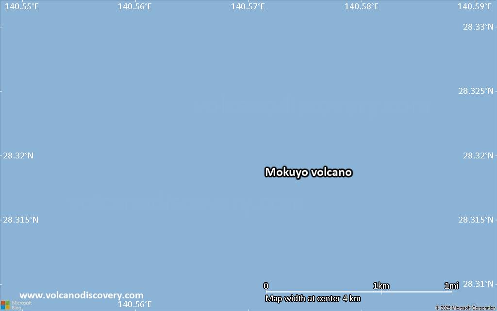 Satellite/aerial-type map of Mokuyo volcano (scale of few kilometers)