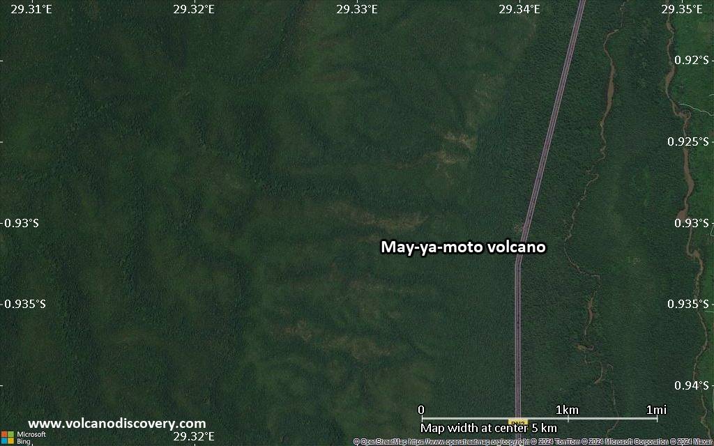 Satellite/aerial-type map of May-ya-moto volcano (scale of few kilometers)