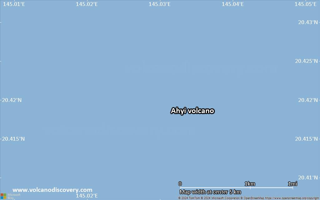 Satellite/aerial-type map of Ahyi volcano (scale of few kilometers)