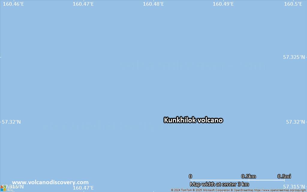 Satellite/aerial-type map of Kunkhilok volcano (scale of few kilometers)