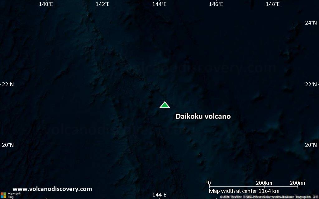 Satellite/aerial-type map of Daikoku volcano (region scale small)