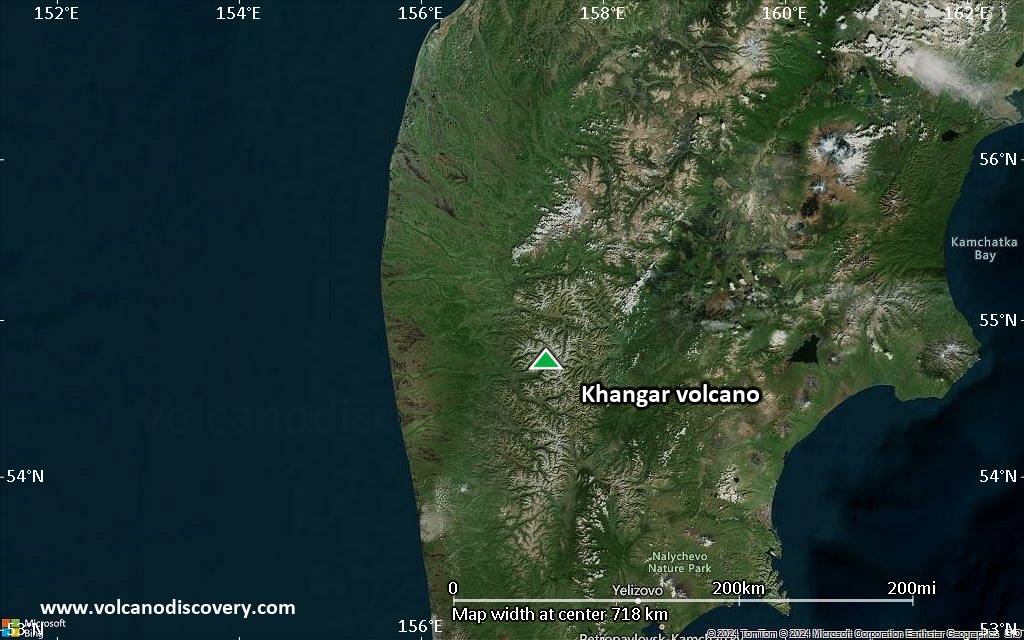 Satellite/aerial-type map of Khangar volcano (region scale small)