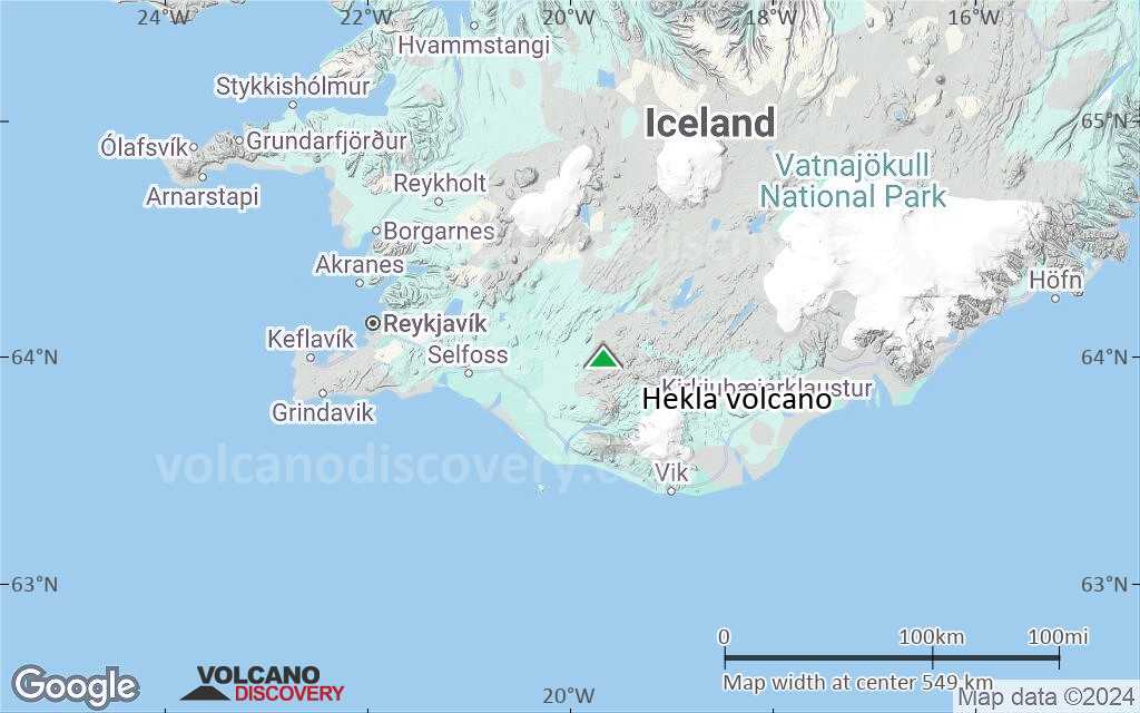 Terrain-type map of Hekla volcano (region scale small)