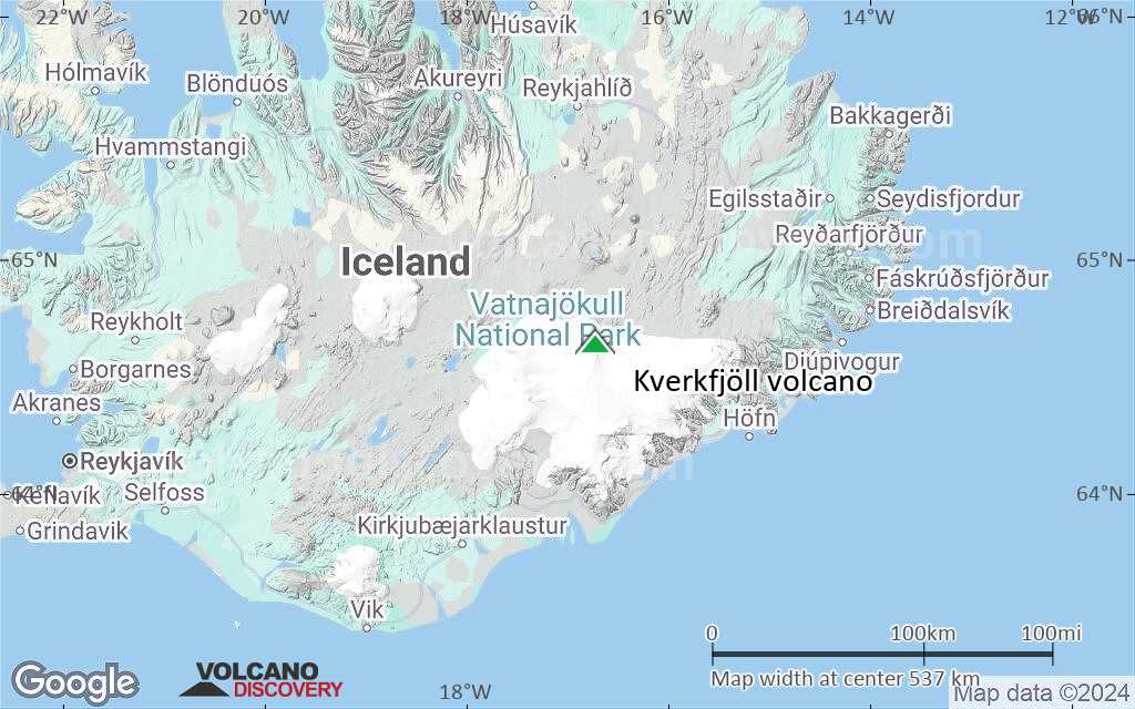 Terrain-type map of Kverkfjöll volcano (region scale small)