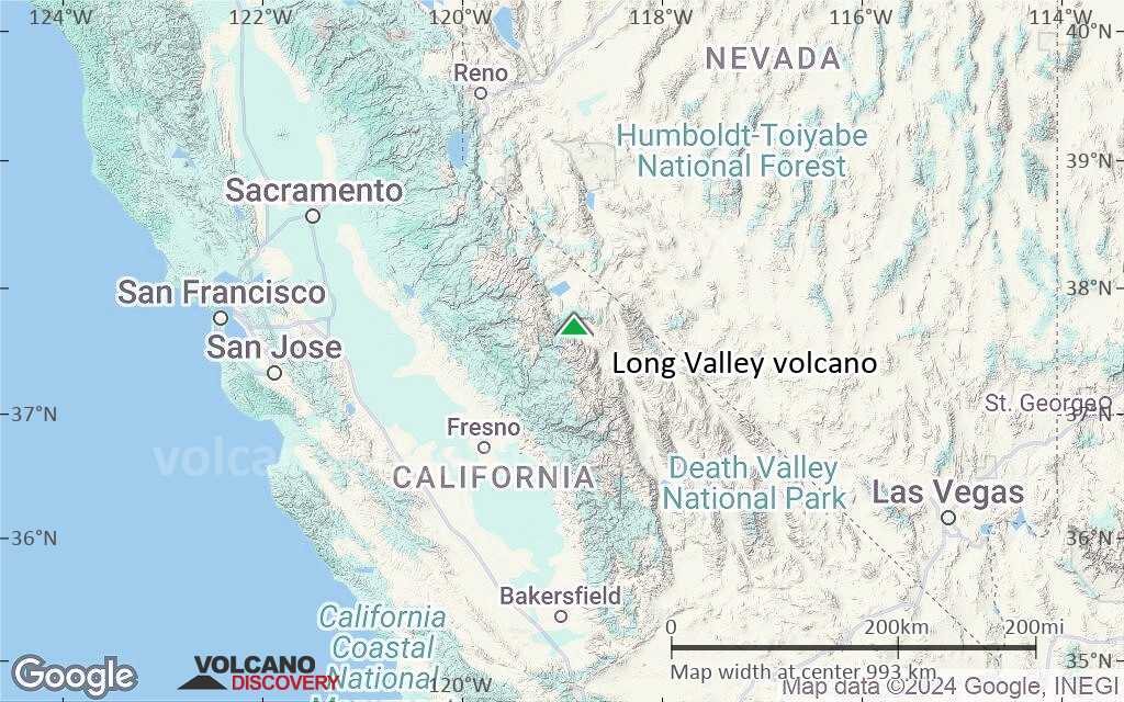 Terrain-type map of Long Valley volcano (region scale small)