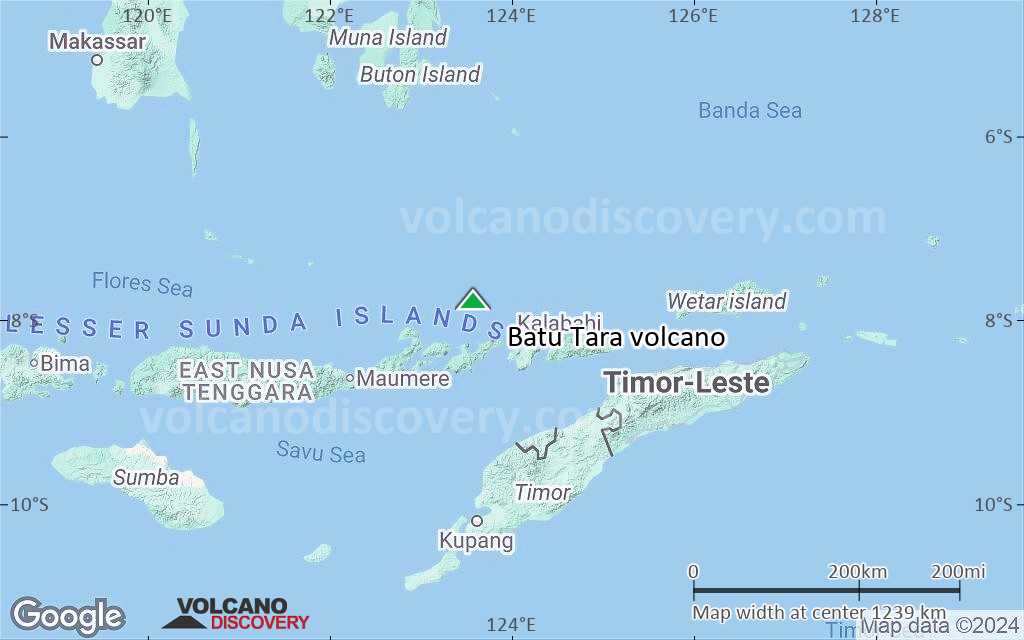 Terrain-type map of Batu Tara volcano (region scale small)