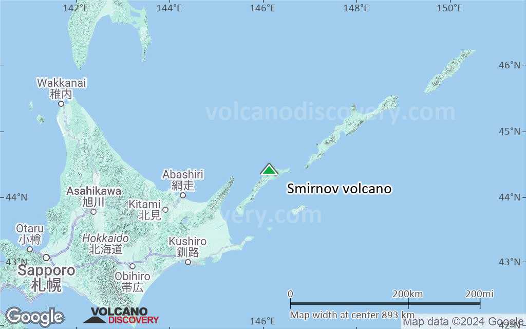 Terrain-type map of Smirnov volcano (region scale small)