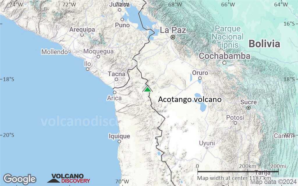 Terrain-type map of Acotango volcano (region scale small)