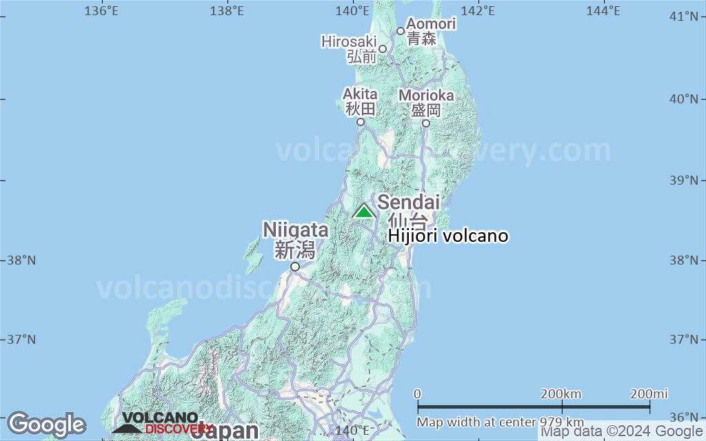 Terrain-type map of Hijiori volcano (region scale small)