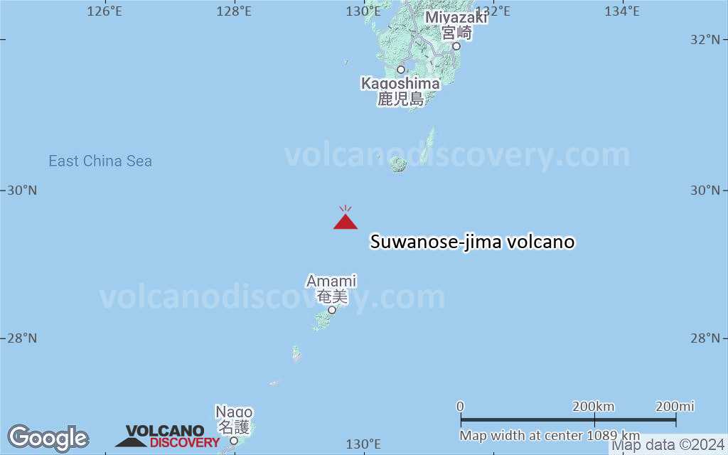 Terrain-type map of Suwanose-jima volcano (region scale small)