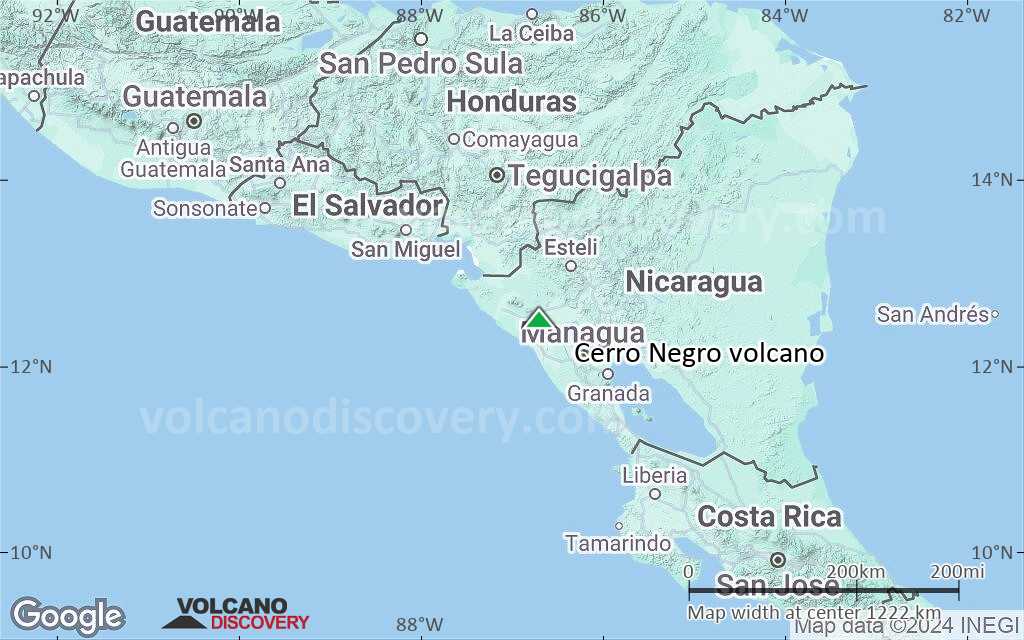 Terrain-type map of Cerro Negro volcano (region scale small)