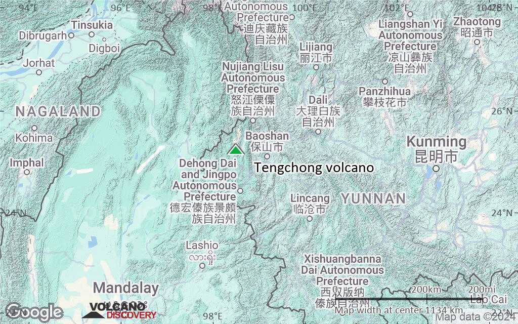 Terrain-type map of Tengchong volcano (region scale small)