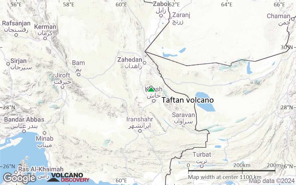 Terrain-type map of Taftan volcano (region scale small)