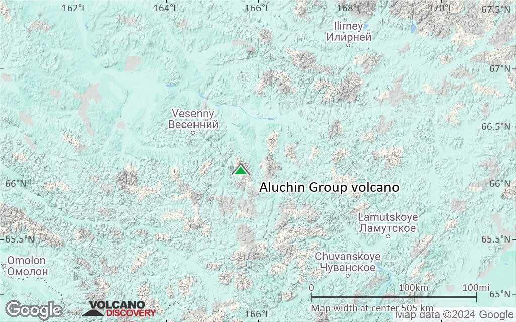 Terrain-type map of Aluchin Group volcano (region scale small)