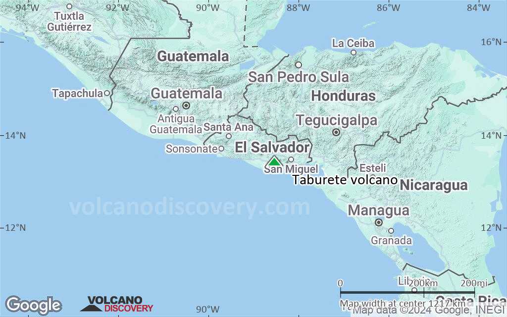 Terrain-type map of Taburete volcano (region scale small)