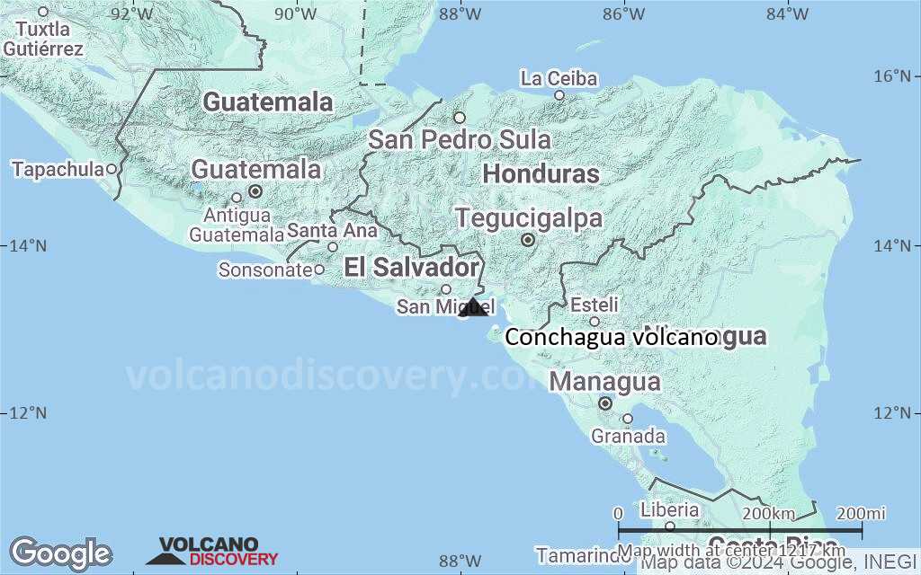 Terrain-type map of Conchagua volcano (region scale small)
