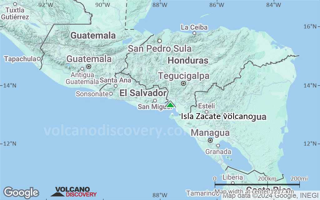 Terrain-type map of Isla Zacate volcano (region scale small)