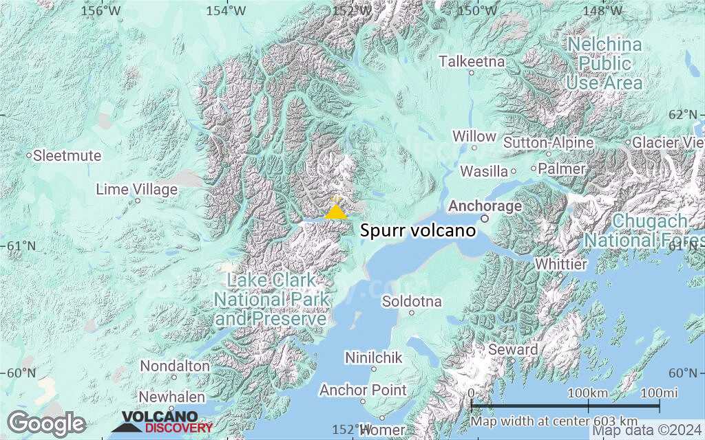 Terrain-type map of Spurr volcano (region scale small)