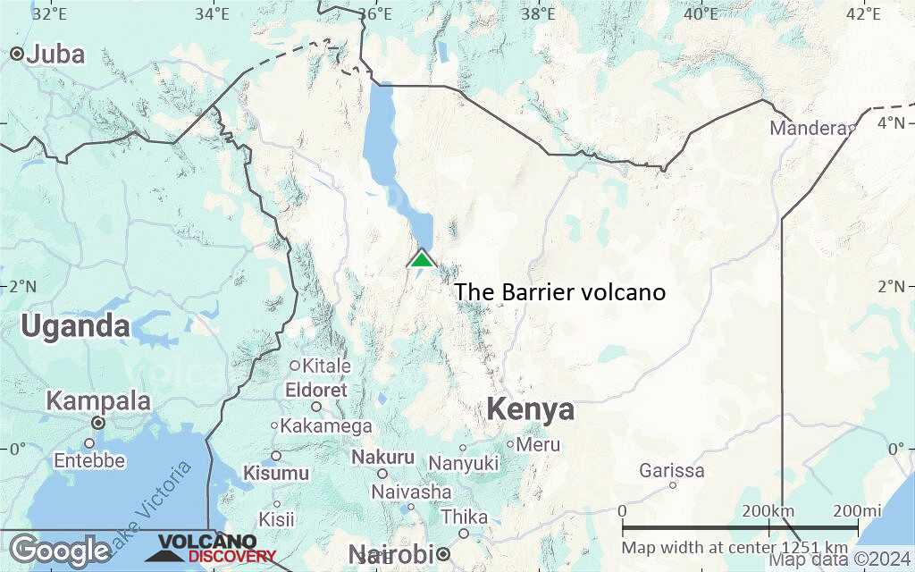 Terrain-type map of The Barrier volcano (region scale small)