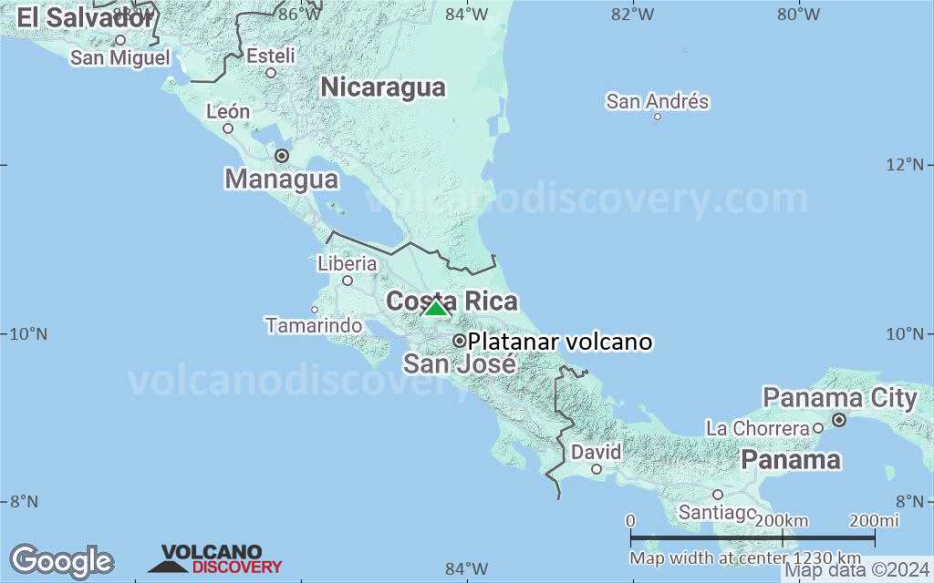 Terrain-type map of Platanar volcano (region scale small)