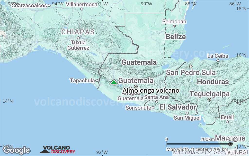Terrain-type map of Almolonga volcano (region scale small)