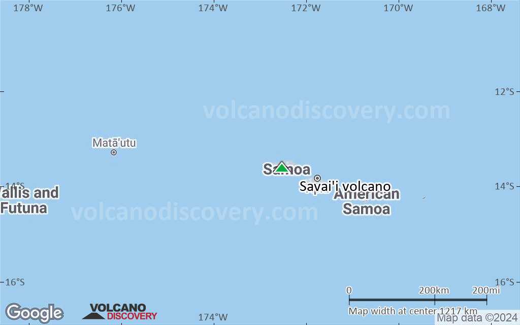 Terrain-type map of Savai'i volcano (region scale small)