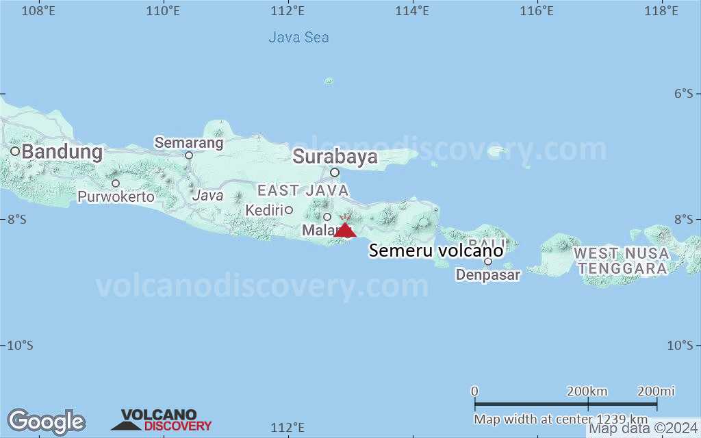 Terrain-type map of Semeru volcano (region scale small)