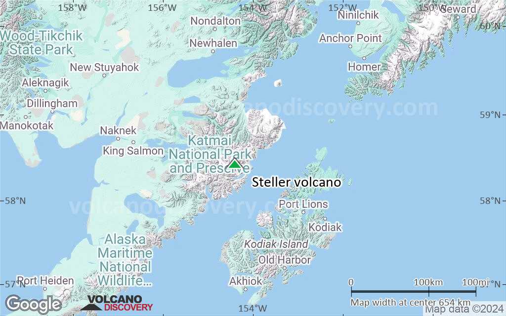 Terrain-type map of Steller volcano (region scale small)