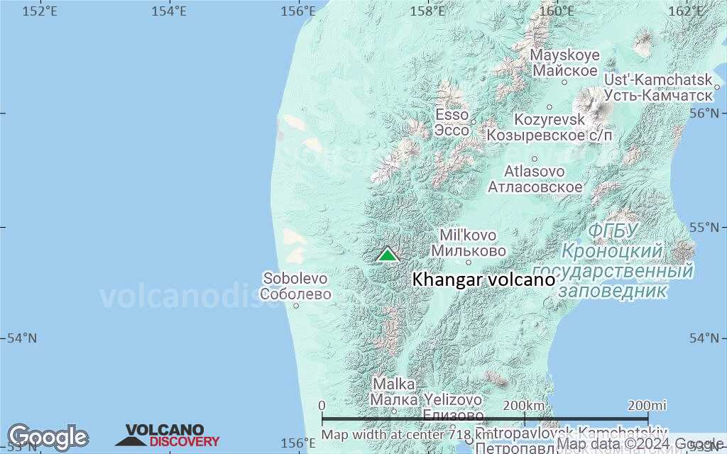 Terrain-type map of Khangar volcano (region scale small)